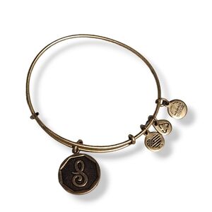 3/$25 Alex & Ani Initial "S" Bangle Charm Bracelet 2016 Classic
